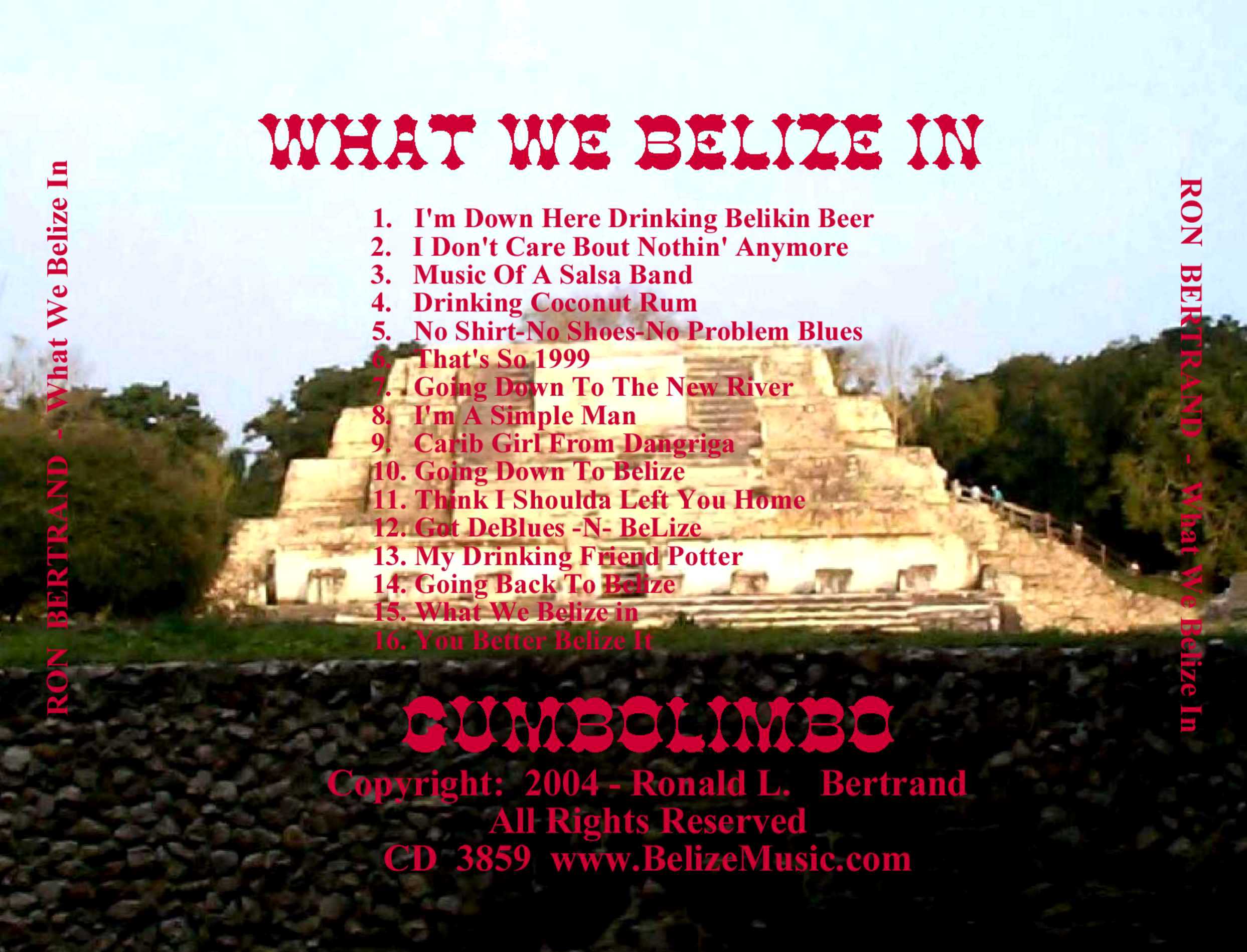 Belizean CD With Mayan Temple Graphics