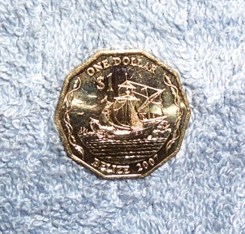 A Belizean One Dollar Coin